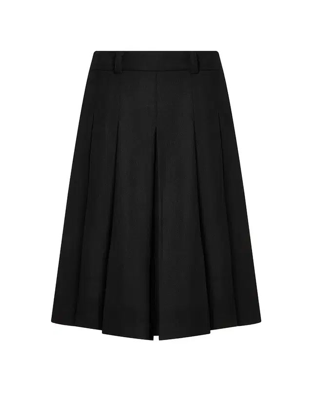 ヘジス プリーツ バミューダ パンツ ブラック 27 28 29