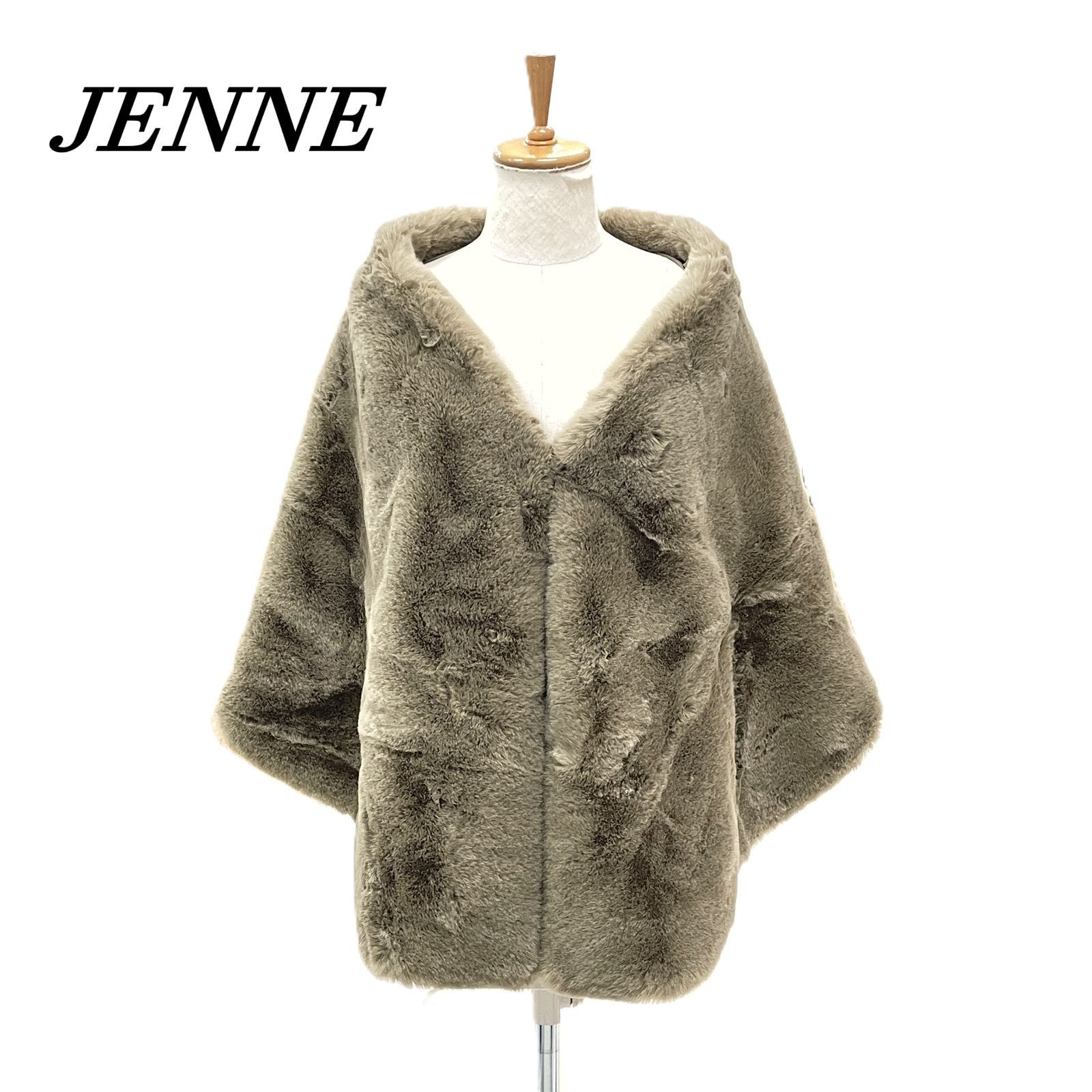 JENNE ジェンヌ リッチボリュームファーケープ F BEG ベージュ