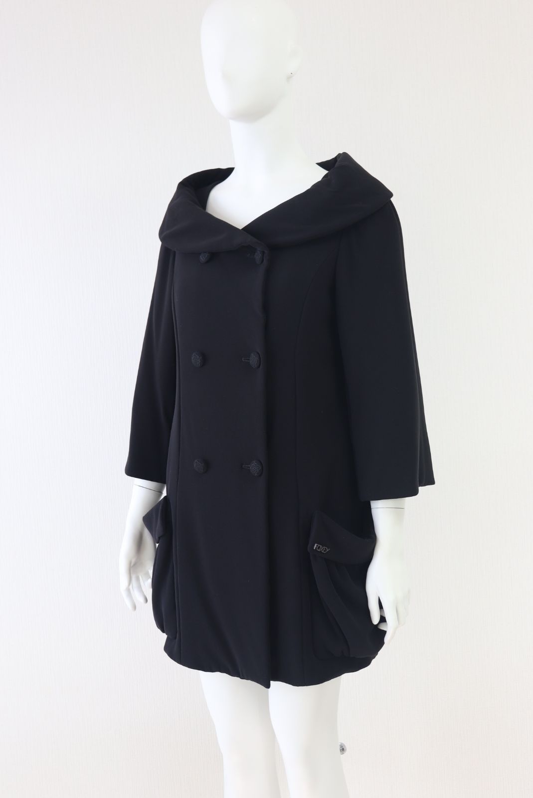 FOXEY Micro Cushion 中綿コート 32379 黒 ブラック 中わた 38 フォクシー