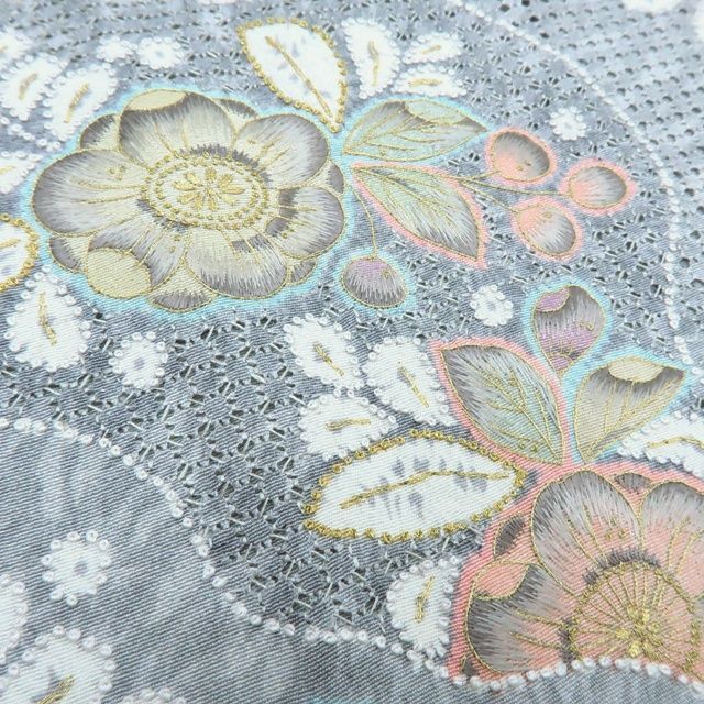  百華 Y 3943 正絹 辻が花 蘇州刺繡 手縫い トールサイズ 訪問着 着物 訪問着 付け下げ 着物