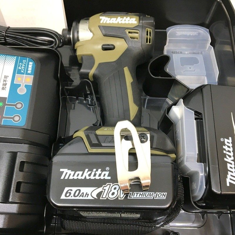 makita マキタ 充電式インパクトドライバ フルセット 18 V 6.0 Ah オリーブ コードレス DW 3615 電動インパクトドライバー ドリル ドライバー レンチ
