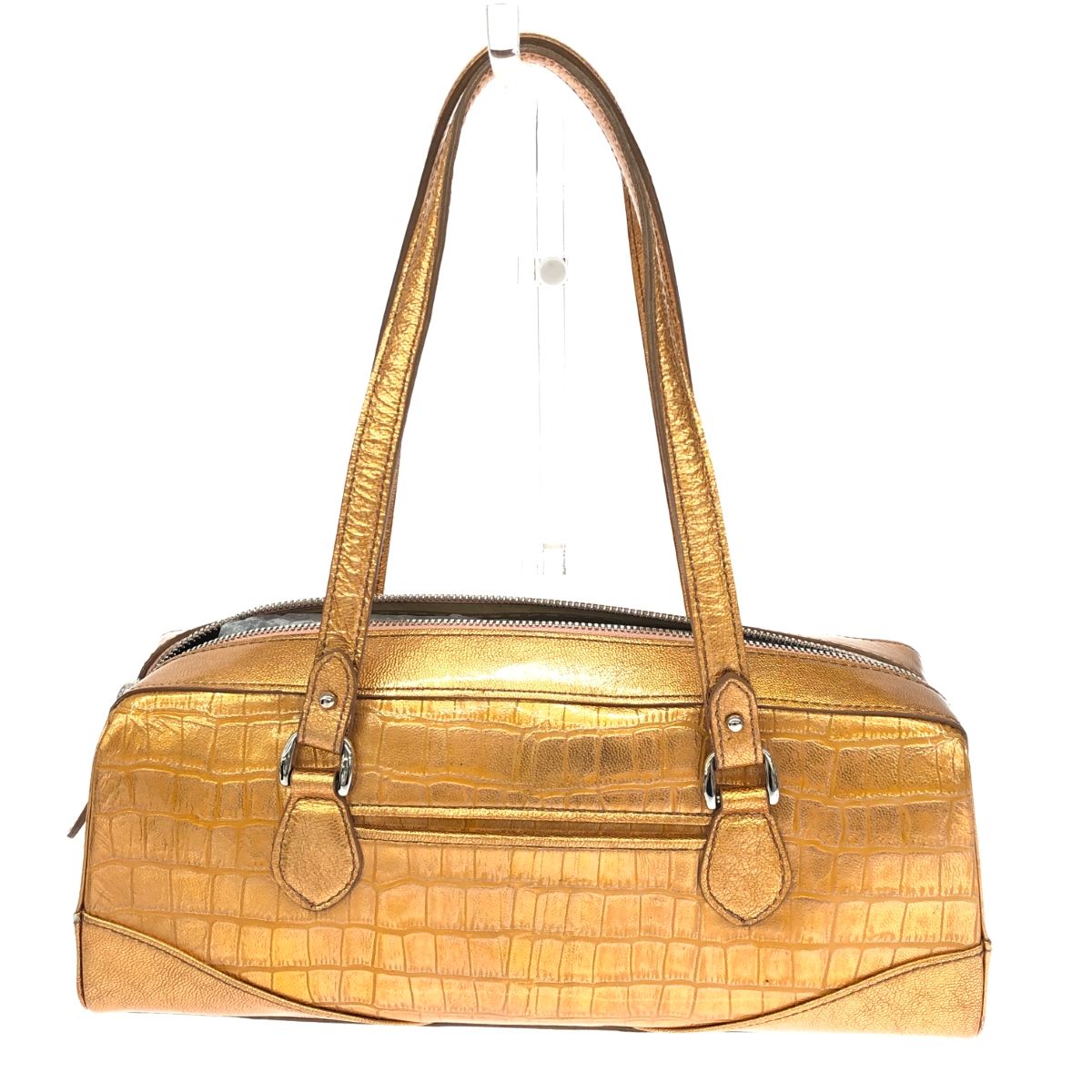 ✨希少✨GINZA Kanematsu 銀座かねまつ ハンドバッグ ハラコ 底鋲 銀座かねまつ ギンザカネマツ ハンドバッグ クロコ型押しエナメル