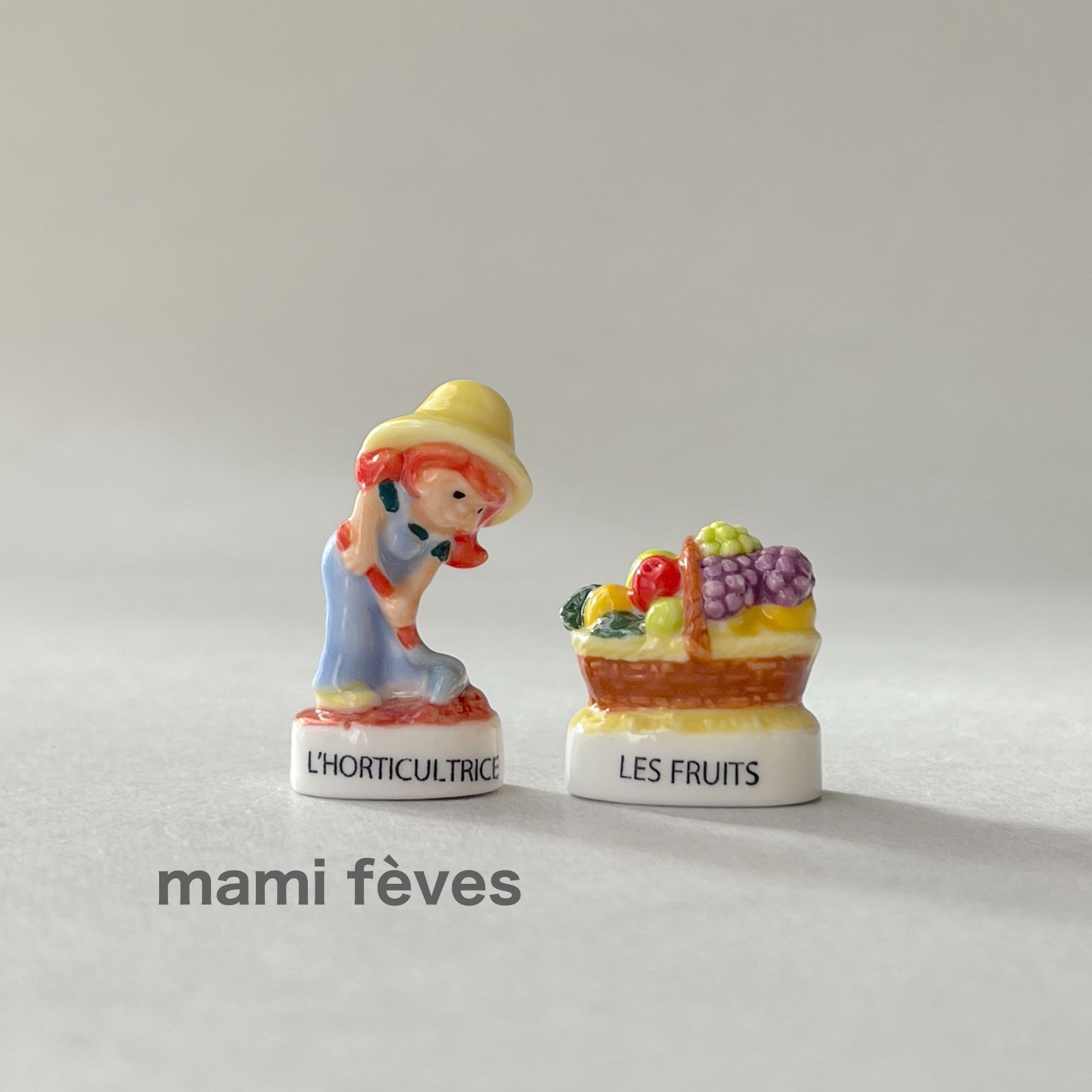 フェーヴ☆おばあちゃんのフルーツジャム♡10点セット☆ジャム瓶☆ミニチュア陶器 フェーヴ☆おばあちゃんのフルーツジャム♡10点セット☆ジャム瓶