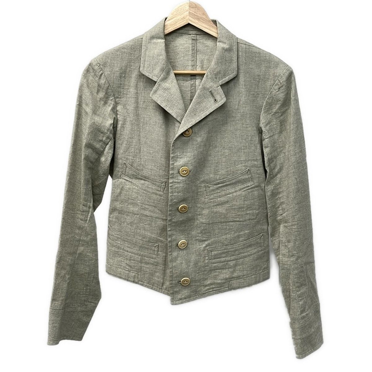 Y s ワイズ ジャケット サイズ2 M レディース - ライトグレー 長袖 オールシーズン