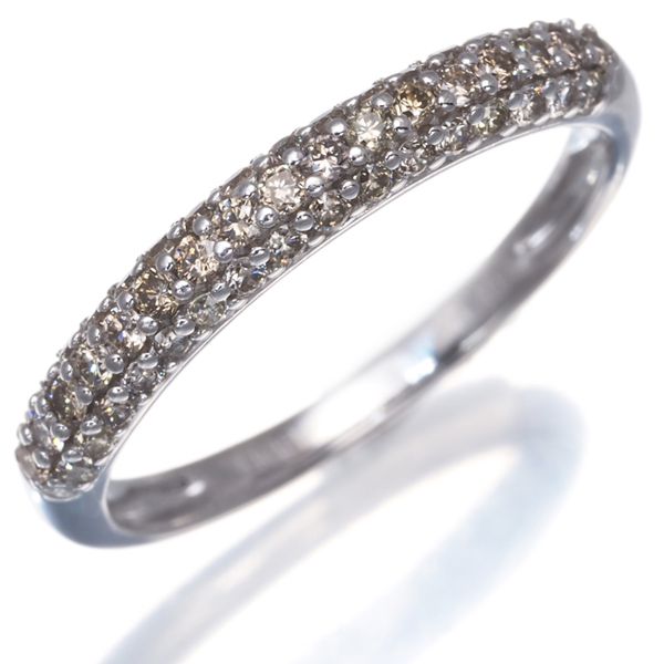 GSTV リング ブラウンダイヤ ダイヤモンド 0.40ct パヴェ 11号 K18WG