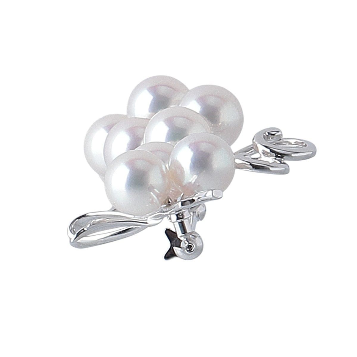 【現行完売品・未使用品級】✨ミキモト パール　ブローチ　サークル ミキモト パール ブローチ 大珠 アコヤパール7.8mm～8.4mm K18WG 新品