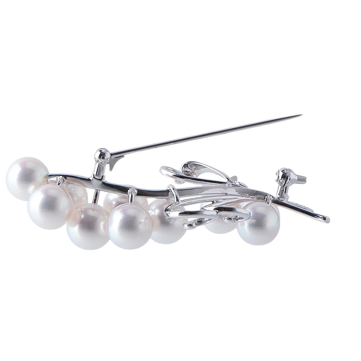 ミキモト パール ブローチ 大珠 アコヤパール7.8mm～8.4mm K18WG 新品