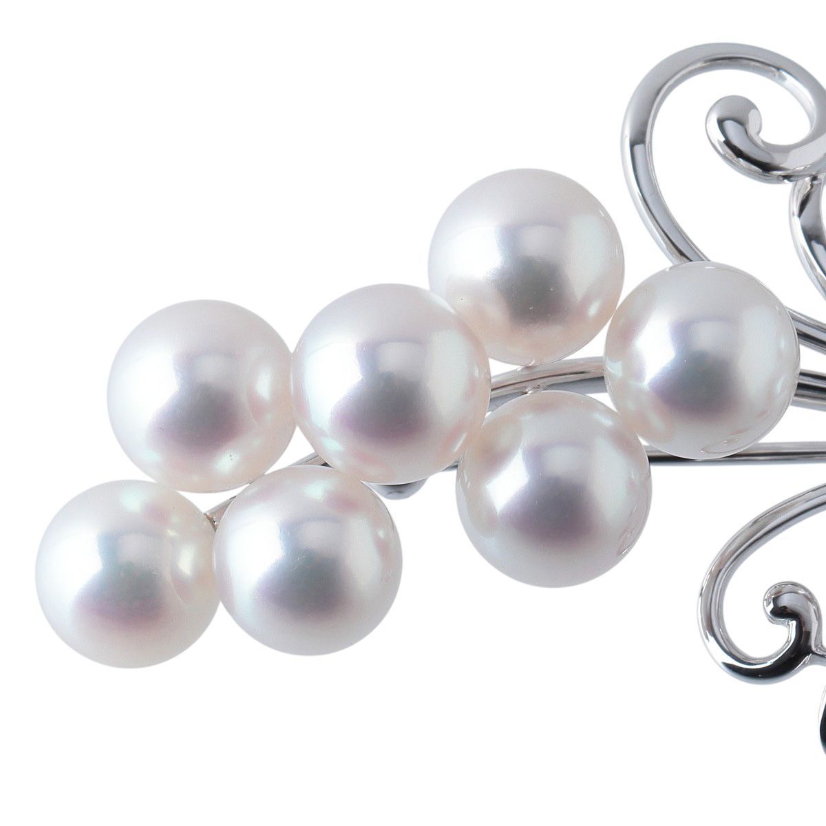 ミキモト パール ブローチ 大珠 アコヤパール7.8mm～8.4mm K18WG 新品