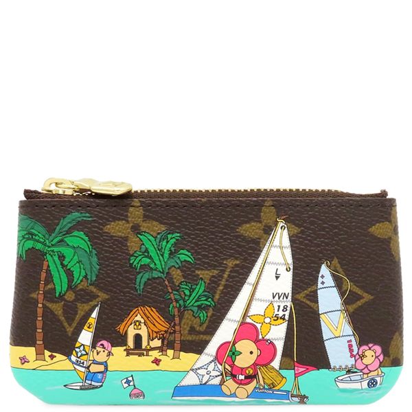 ルイヴィトン LOUIS VUITTON コインケース ポシェット クレ モノグラムキャンバス モノグラム ゴールド金具 茶 キーチェーン付き M 82615 CT 3273 箱