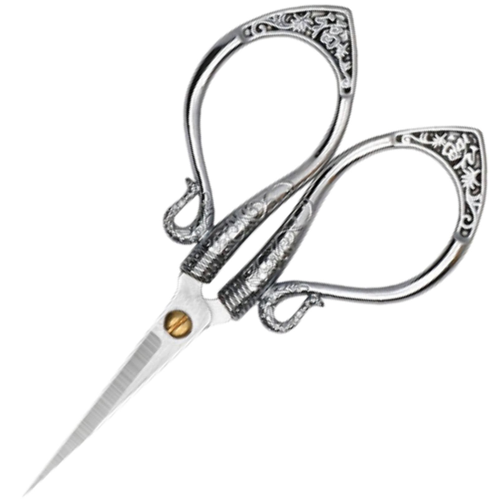 Leap Raupe 糸切りバサミ よく切れる いときりはさみ 刺繍 はさみ ハサミ カバー付き アンティーク 龍 銀 シルバー