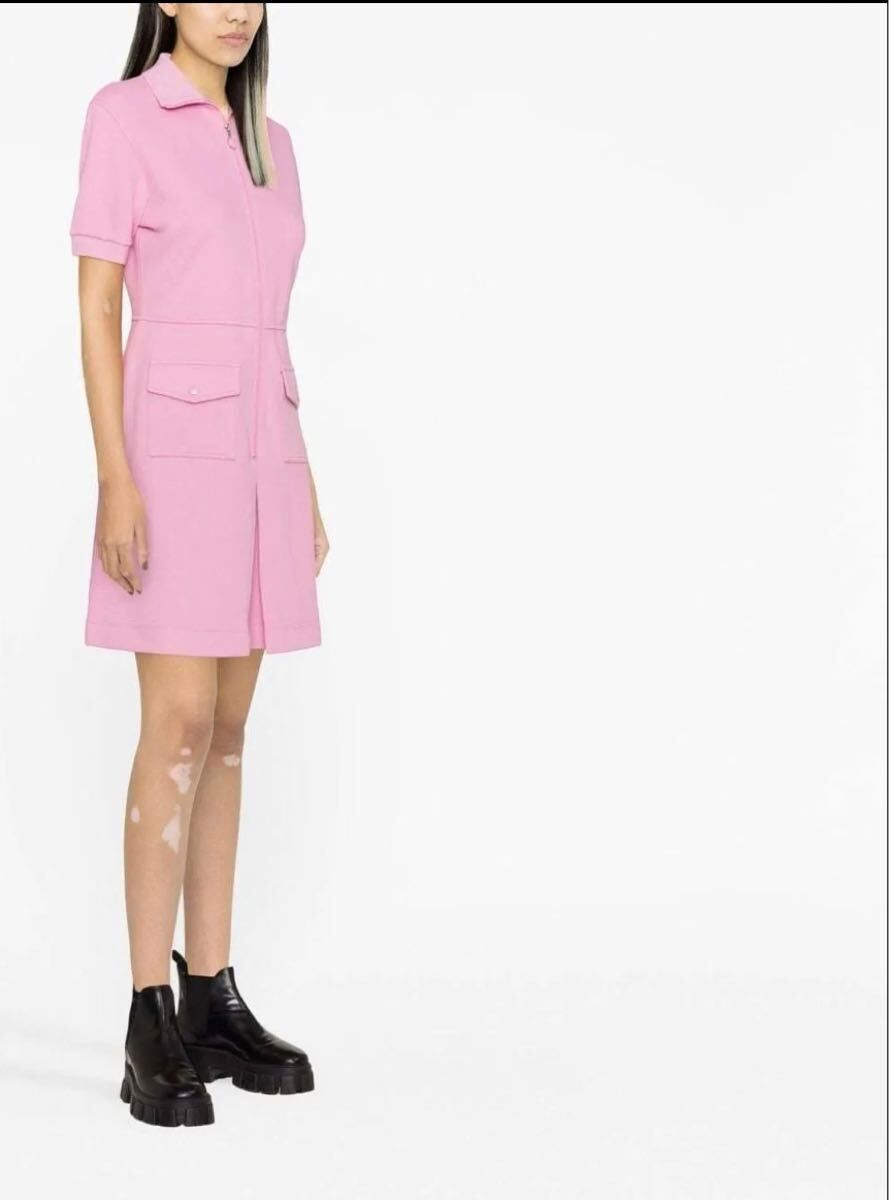 モンクレール 半袖ワンピースドレスピンクXs