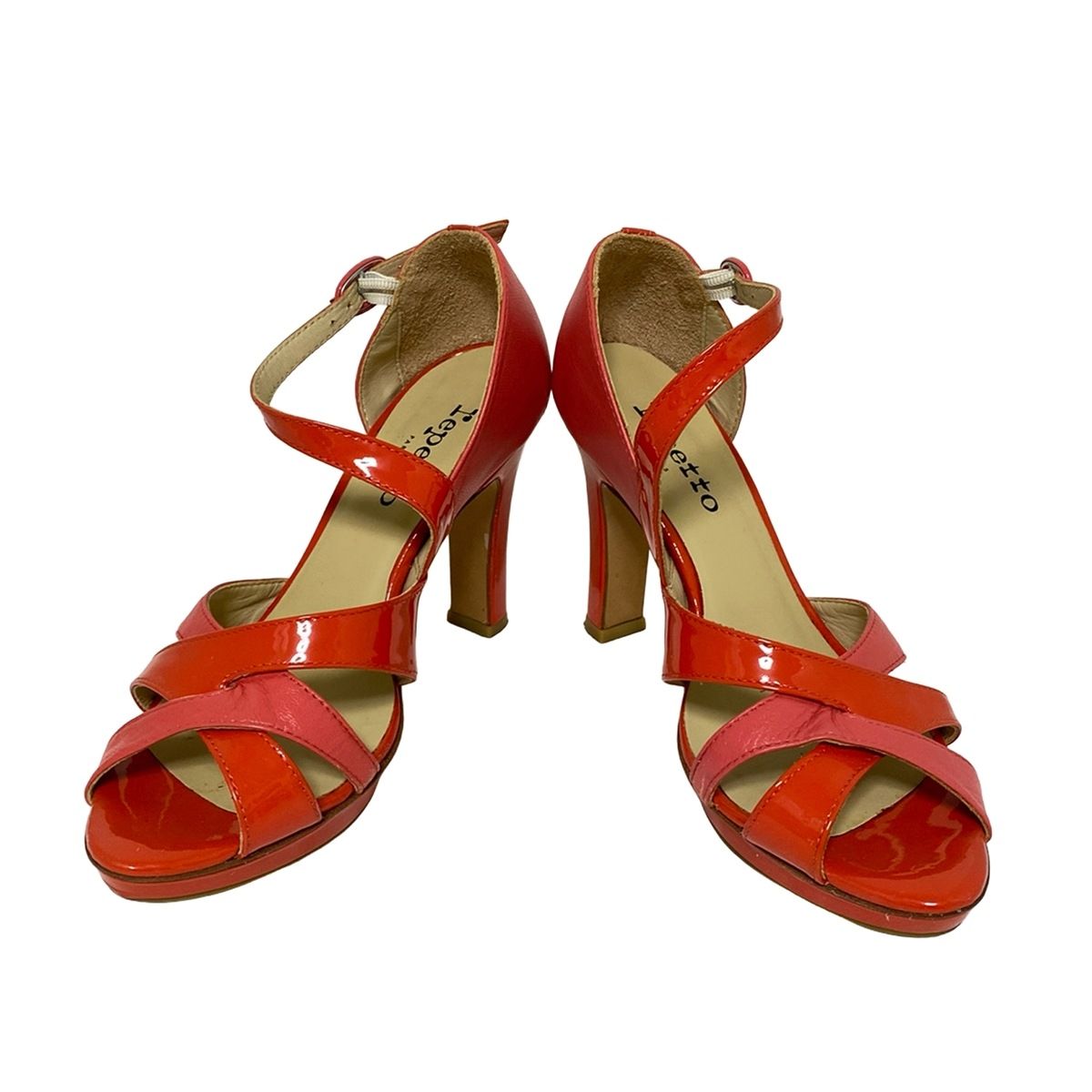 repetto レペット パンプス 36 レディース - ピンク×レッド オープントゥ レザー