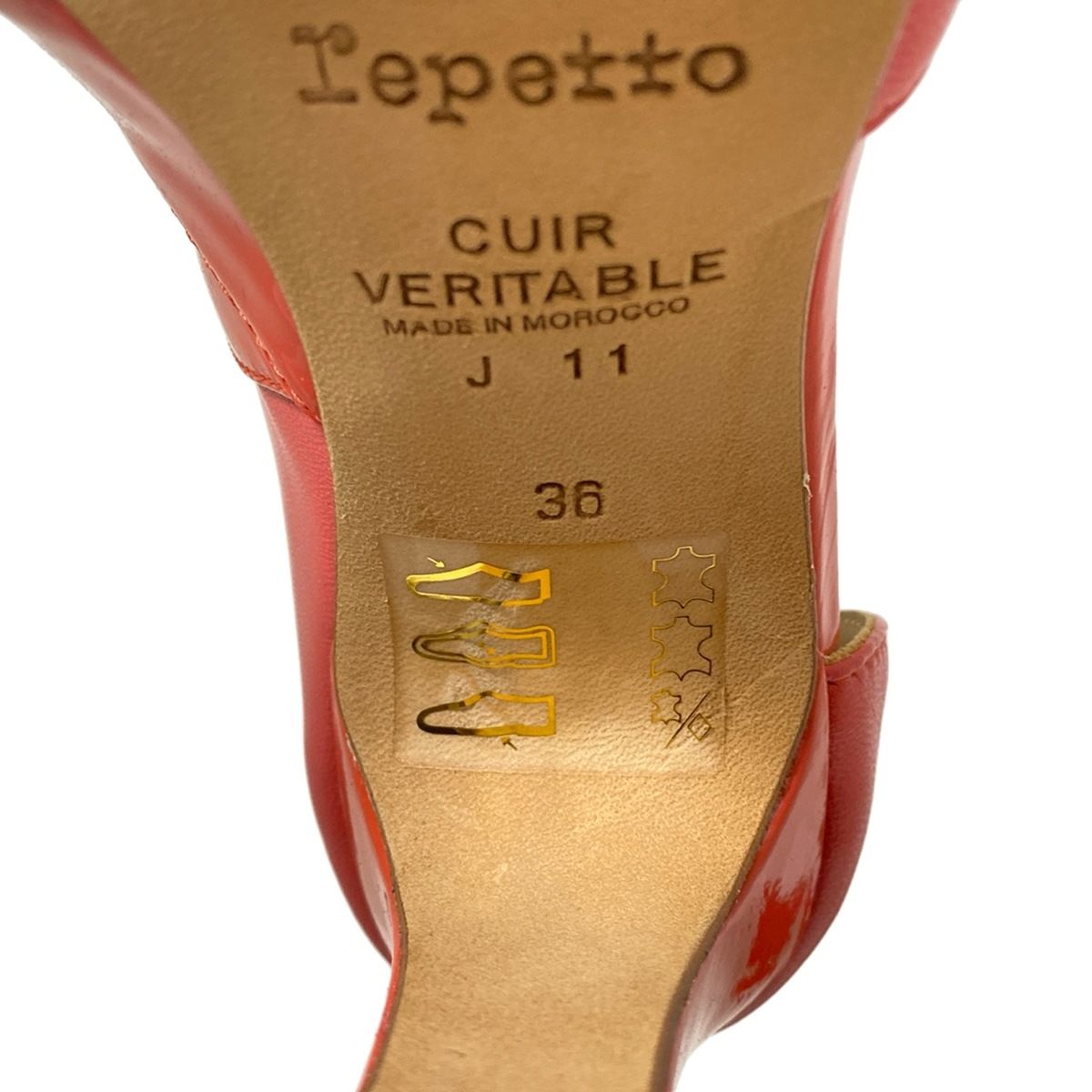 ピンク×レッド オープントゥ