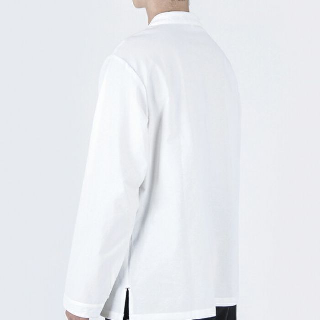 男女兼用V首ホワイト×ブラック o-krc-24002-wb-s