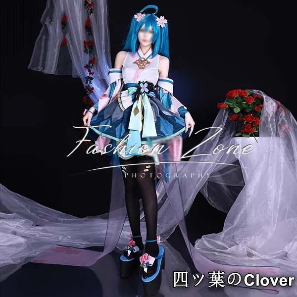 初音ミク 風覚醒前コスプレ衣装ウィッグ靴