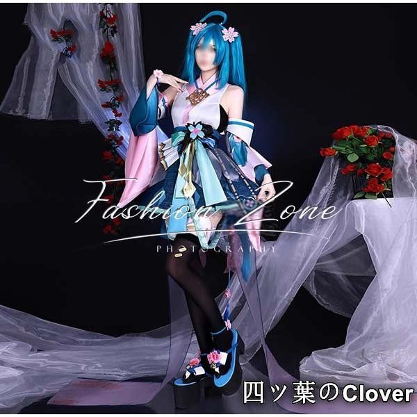 陰陽師 初音ミク 風覚醒前コスプレ衣装ウィッグ靴 cosplay 演出服変装B 251107 着物コスチューム ロングウィッグ