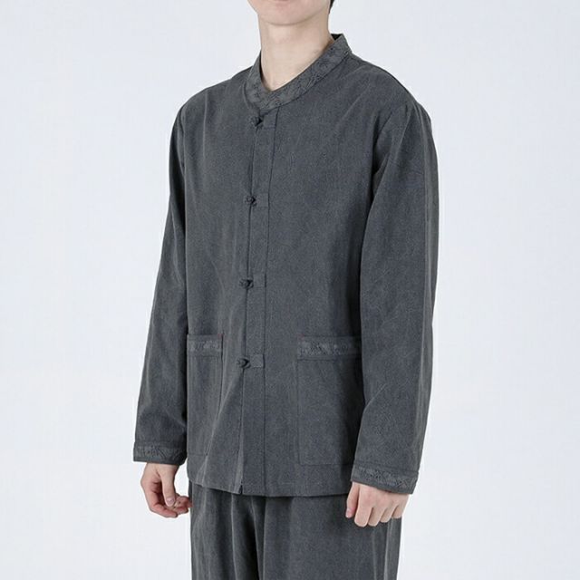 韓国チョゴリ 韓服 BTS JUNG KOOK V 着用 男女兼用ダークグレー o-krc-24003-dgray-s 私服 着ている K-POP ラフな着こなし グレー 黒 ダークグレー