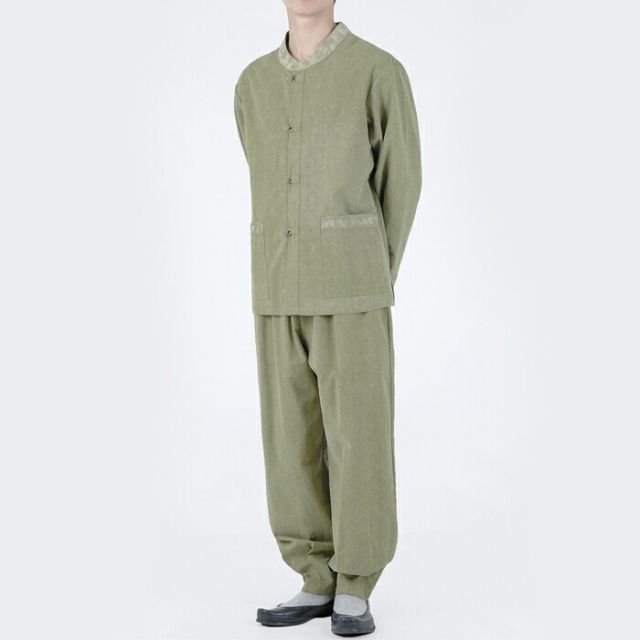  韓国チョゴリ 韓服 BTS JUNG KOOK V 着用 男女兼用カーキー o-krc-24003-khaki-s 私服 着ている K-POP カーキ カーキグリーン 韓国 ダンス 衣装 セットアップ その他 浴衣