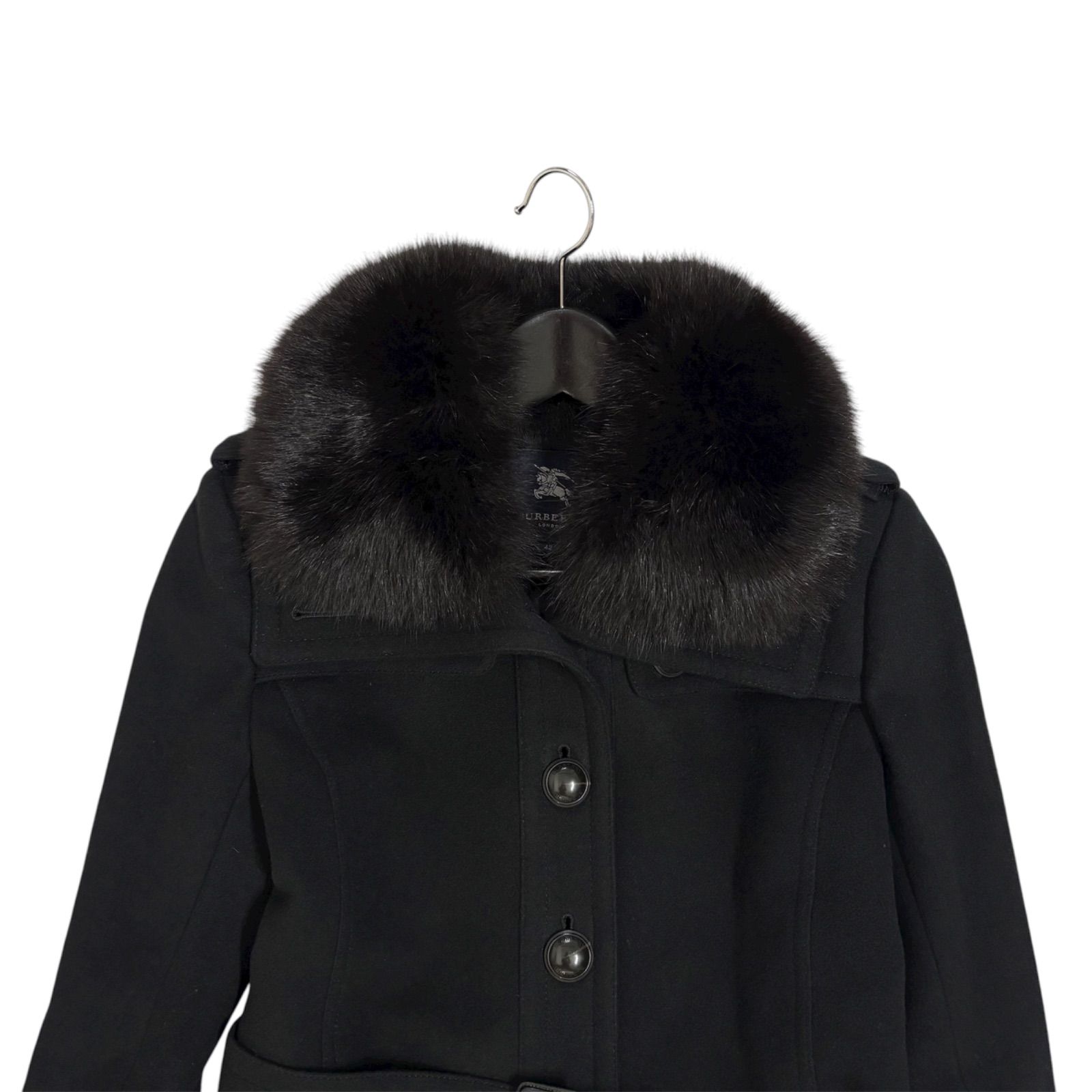 値下げ[美品]Burberry Londonバーバリーコート ブラックサイズ 中古・古着通販】BURBERRY (バーバリー) THE SANDRINGHAM トレンチ