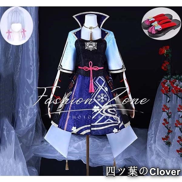 原神 げんしん風 神里綾華 コスプレ衣装ウィッグ 靴cosplay 演出服変装B 251107