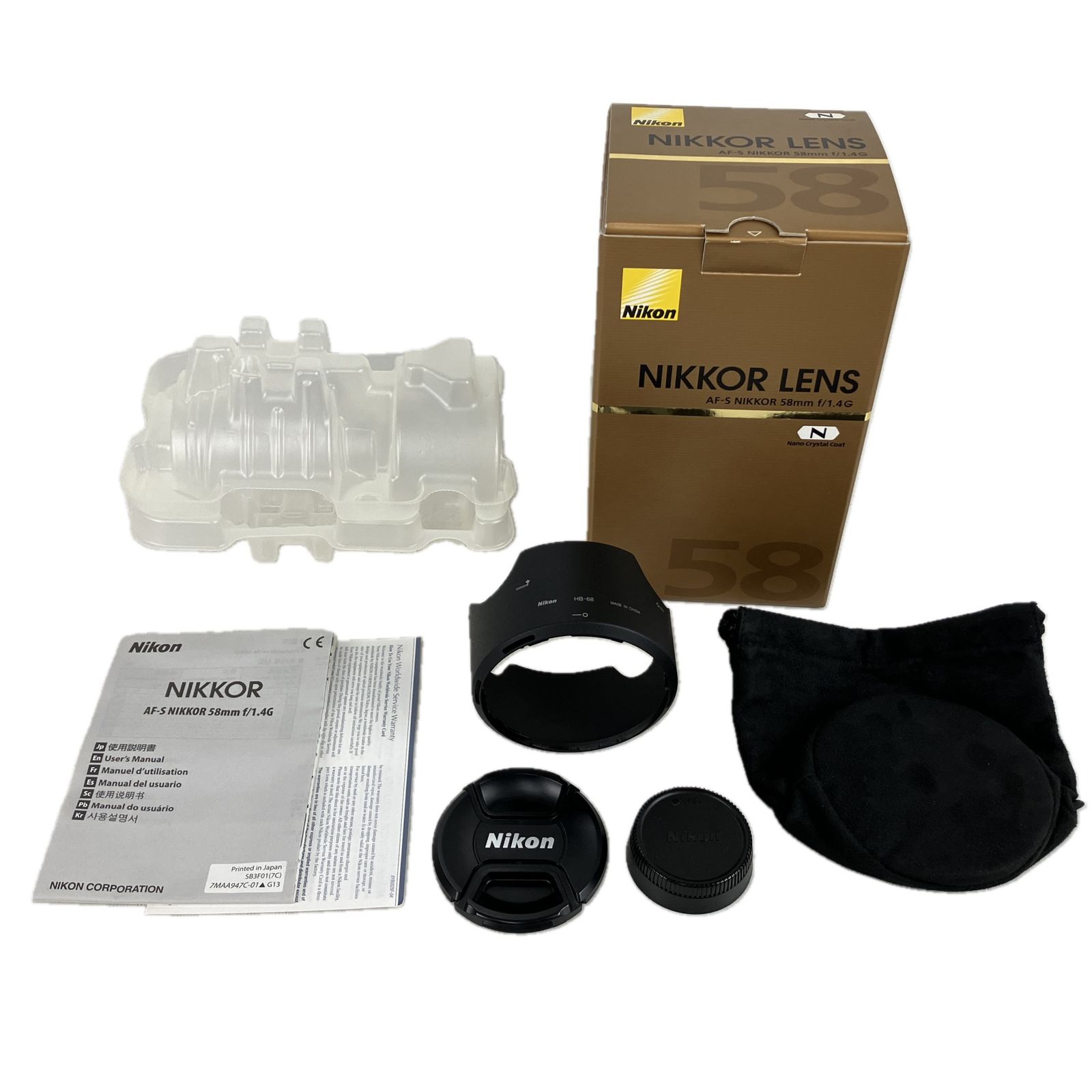 Nikon AF-S NIKKOR 58mm F1.4G カメラ用 単焦点レンズ 元 き ニコン Y10589618