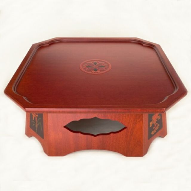 韓国伝統家具　漆塗り多角お膳 韓国漆塗り多角お膳(中)□oz-moku14-s【ギフト】【お土産】【長寿祝】
