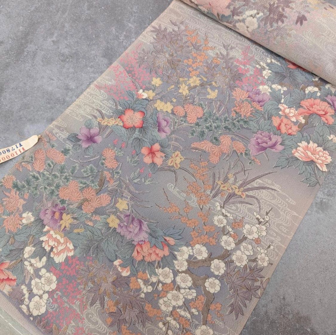 tsx 336 反物 本摺 手彩 友禅 小紋 正絹