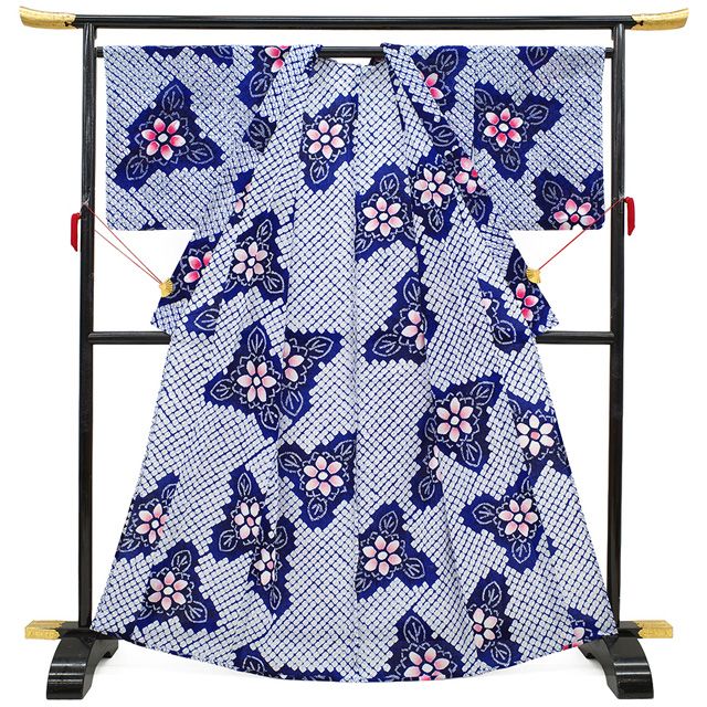 新古品】 夏物 本場有松鳴海絞り 浴衣 未使用 有松 ゆかた 絞り 木綿