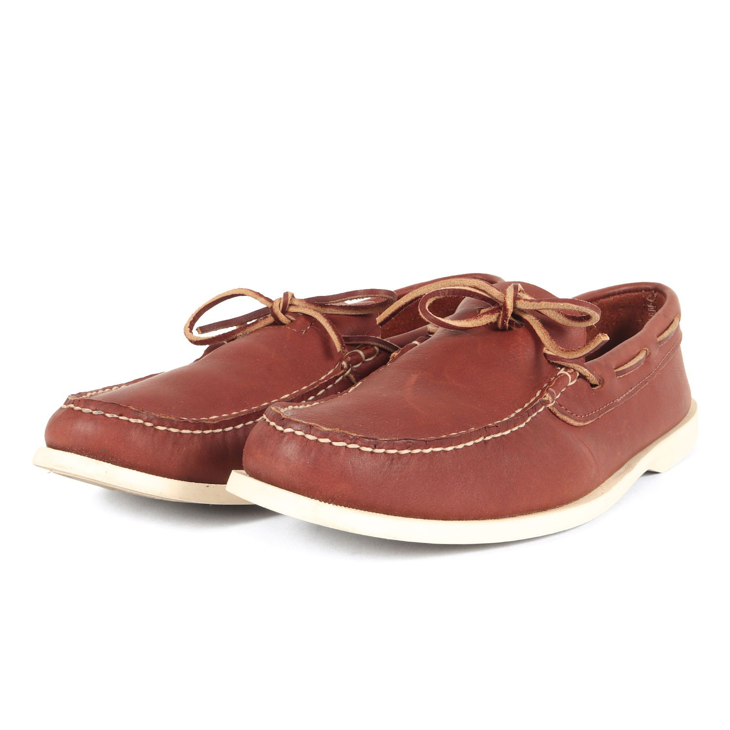 Russell Moccasin ラッセルモカシン サイズ US8.5 E 26.5cm レザー キャンプ モカシンシューズ デッキシューズ CAMP MOCCASIN ブラウン ブランド 靴 メンズ
