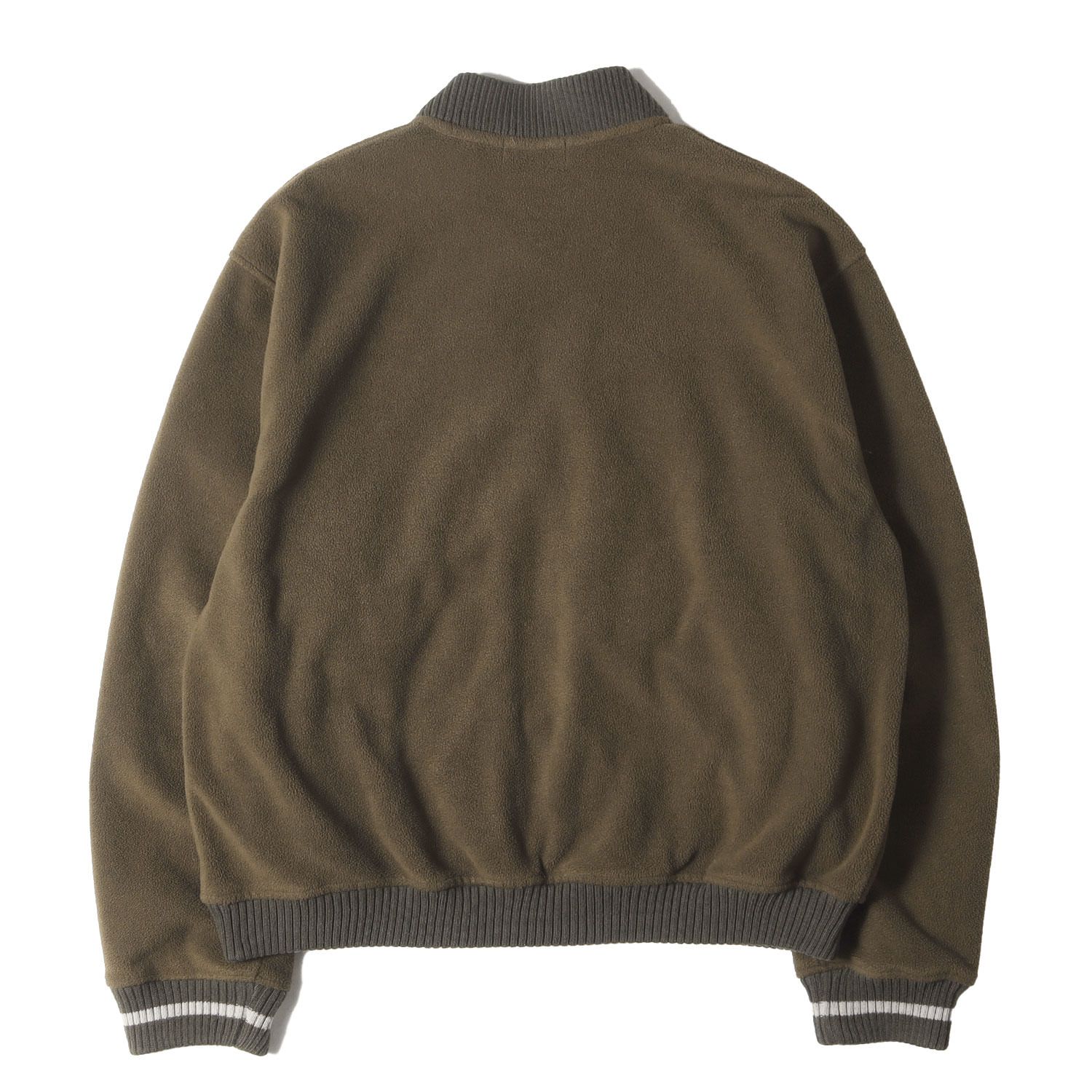 X-LARGE エクストララージ ジャケット カーキ サイズ M ブランドロゴ刺繍 ジップ フリースジャケット アウター ブルゾン 上着 メンズ