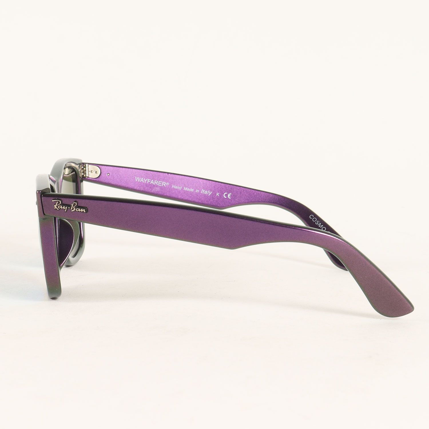 Ray Ban レイバン ウェイファーラー サングラス COSMO アイウェア 偏光レンズ パープル ブルー 52 22 イタリア製 ブランド 眼鏡 レディース