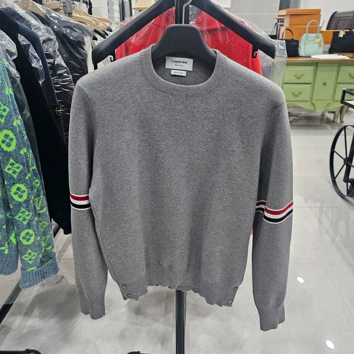 トム ブラウン ミラノ スティッチ RWBアームバンド ニット 4SIZE