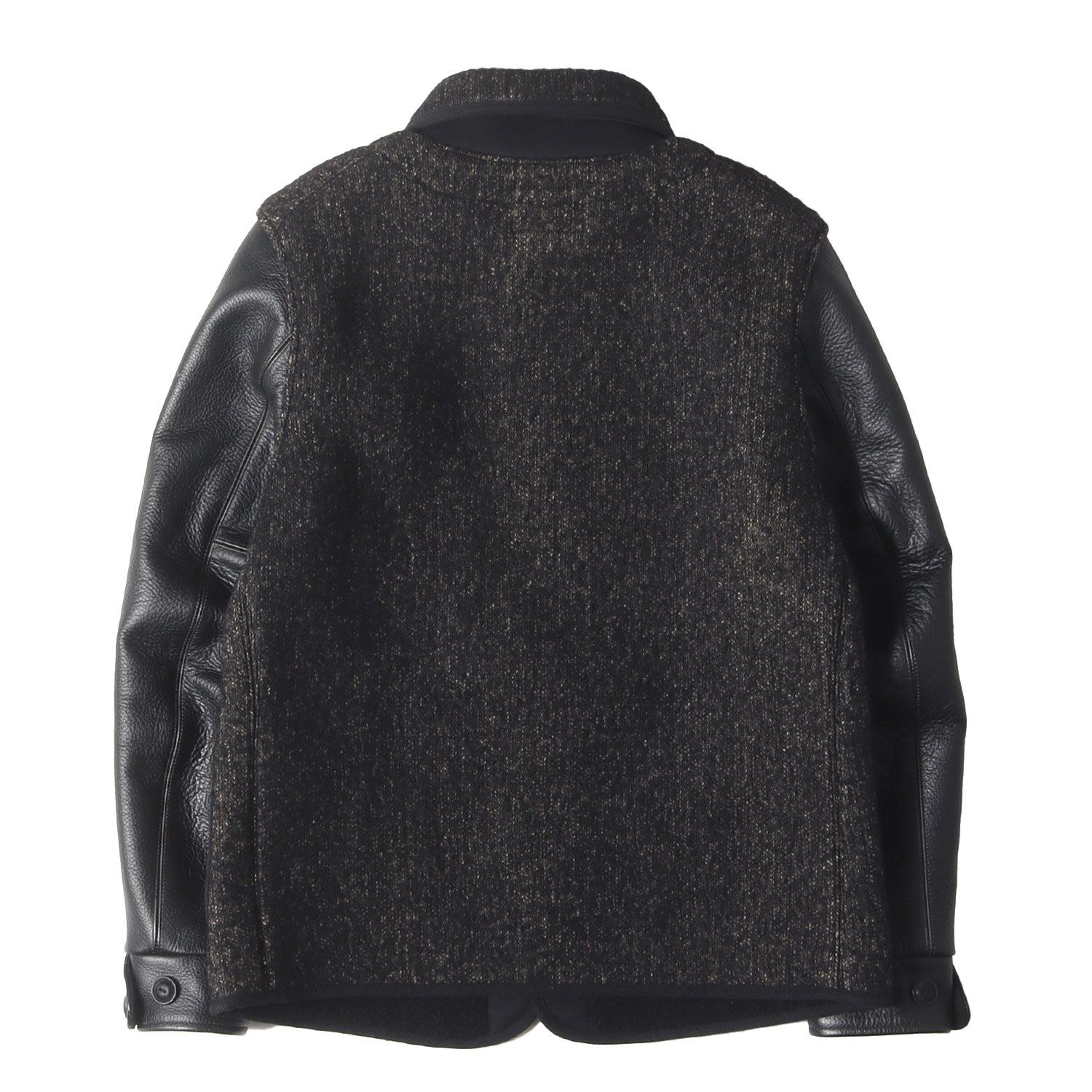 COOTIE クーティー ジャケット ブラック 黒 サイズ S 袖レザー ビーチクロス シューティングジャケット Russell Shooting Jacket アウター ブルゾン 上着 メンズ