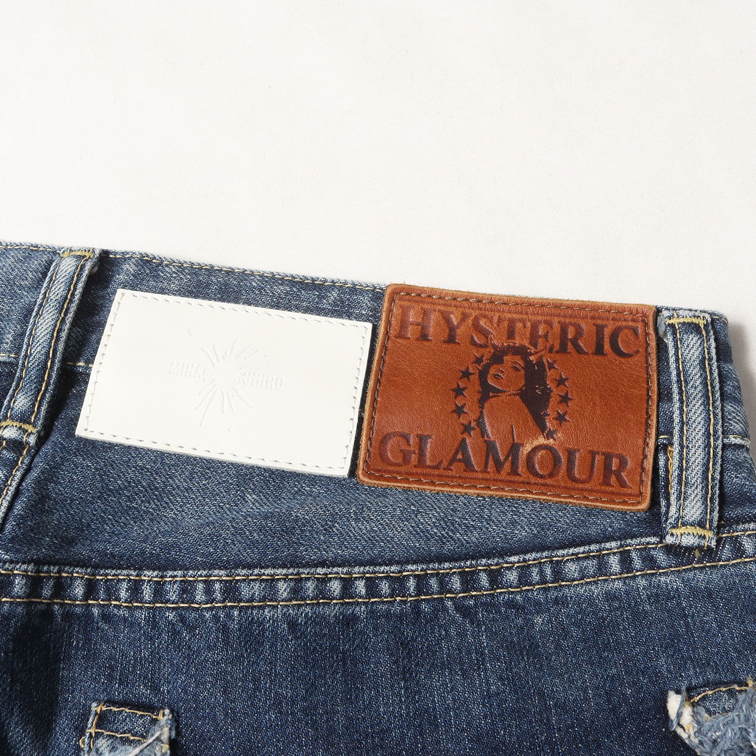 HYSTERIC GLAMOUR ヒステリックグラマー パンツ インディゴ サイズ:30 | MIHARA YASUHIRO クラッシュ加工 ストレート デニムパンツ (0234AP12) | 日本製 | ボトムス ジーンズ ジーパン | コラボ【メンズ】【中古】【K4627】 HYSTERIC GLAMOUR ヒステリックグラマー パンツ インディゴ サイズ:30