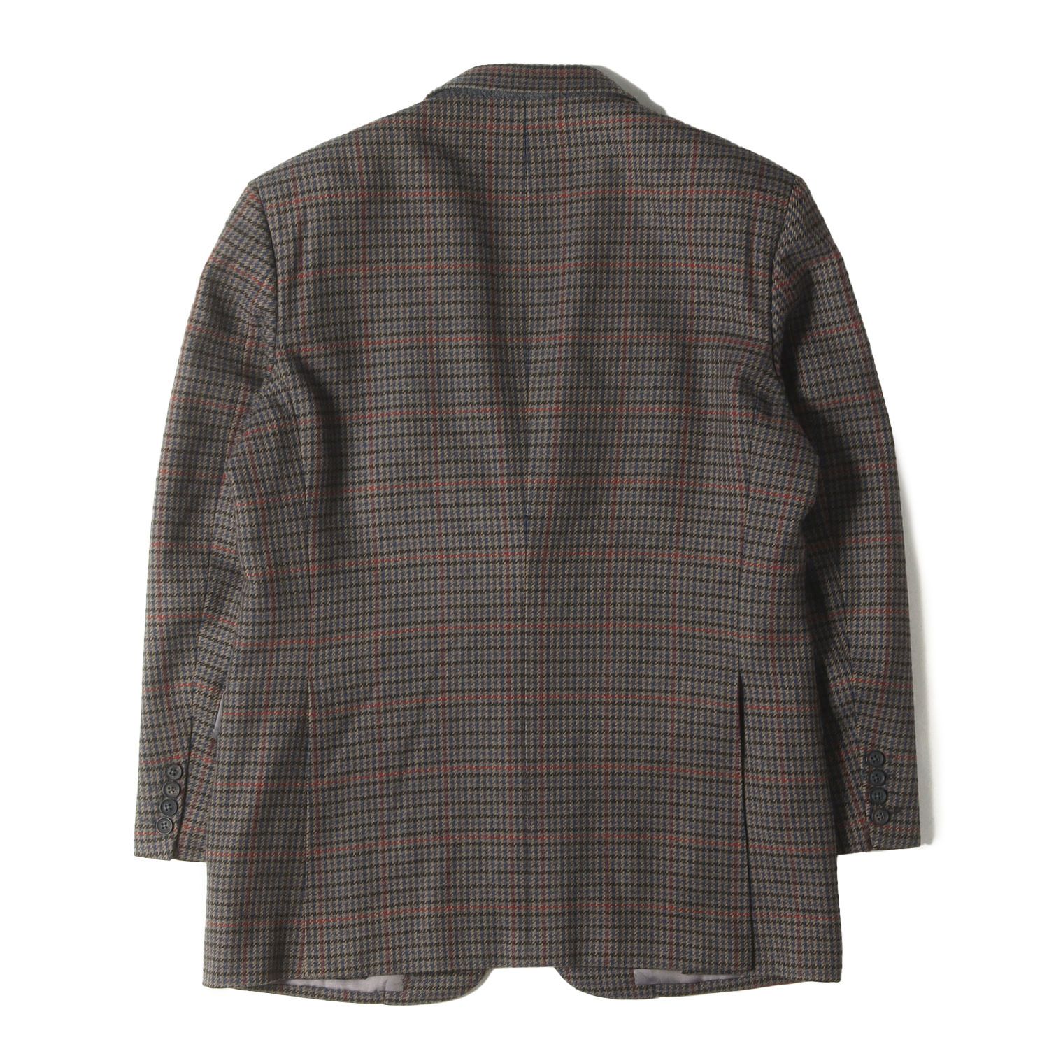 バーバリー★ガンクラブチェック テーラードジャケット ウール くるみボタン白タグ バーバリー☆ガンクラブチェック テーラードジャケット ウール くるみ