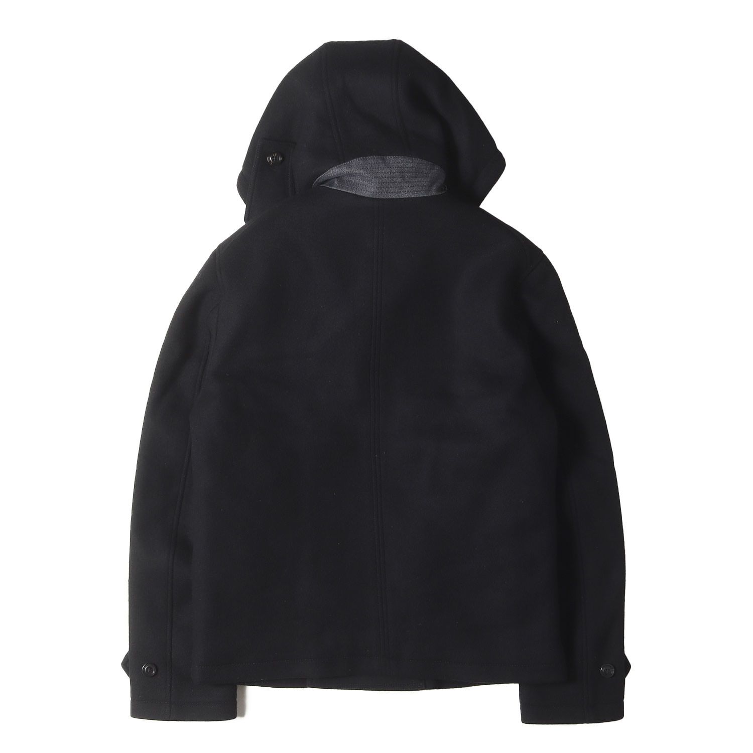 DOLCE-GABBANA ドルチェ-ガッバーナ コート ブラック 黒 サイズ 48 ニット襟 ダブルブレスト ショート メルトンコート イタリア製 アウター ブルゾン 上着 メンズ