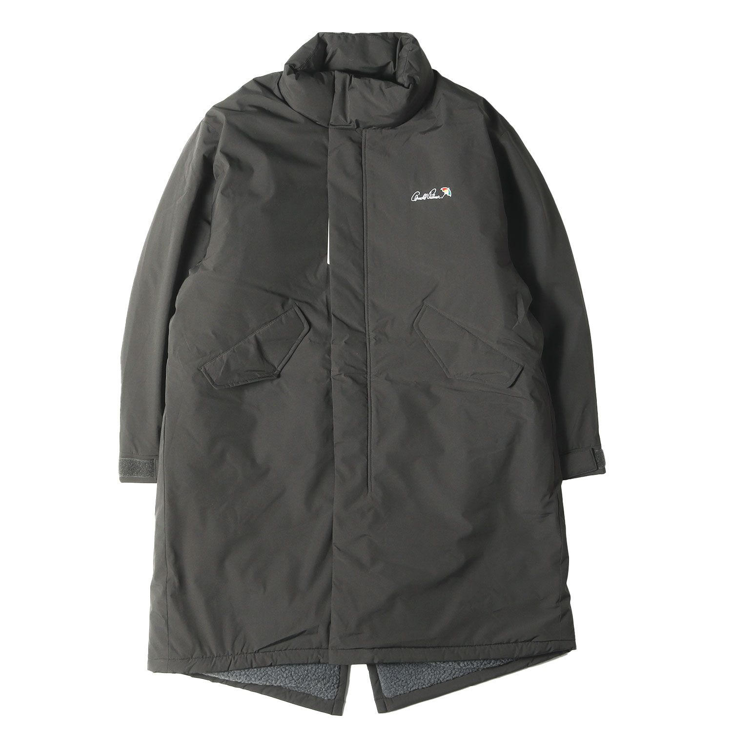 Arn Palmer アーノルド パーマー コート チャコール サイズ L ポリエステルタフタ 裏ボア フルジップ コート アウター ジャケット 上着 メンズ