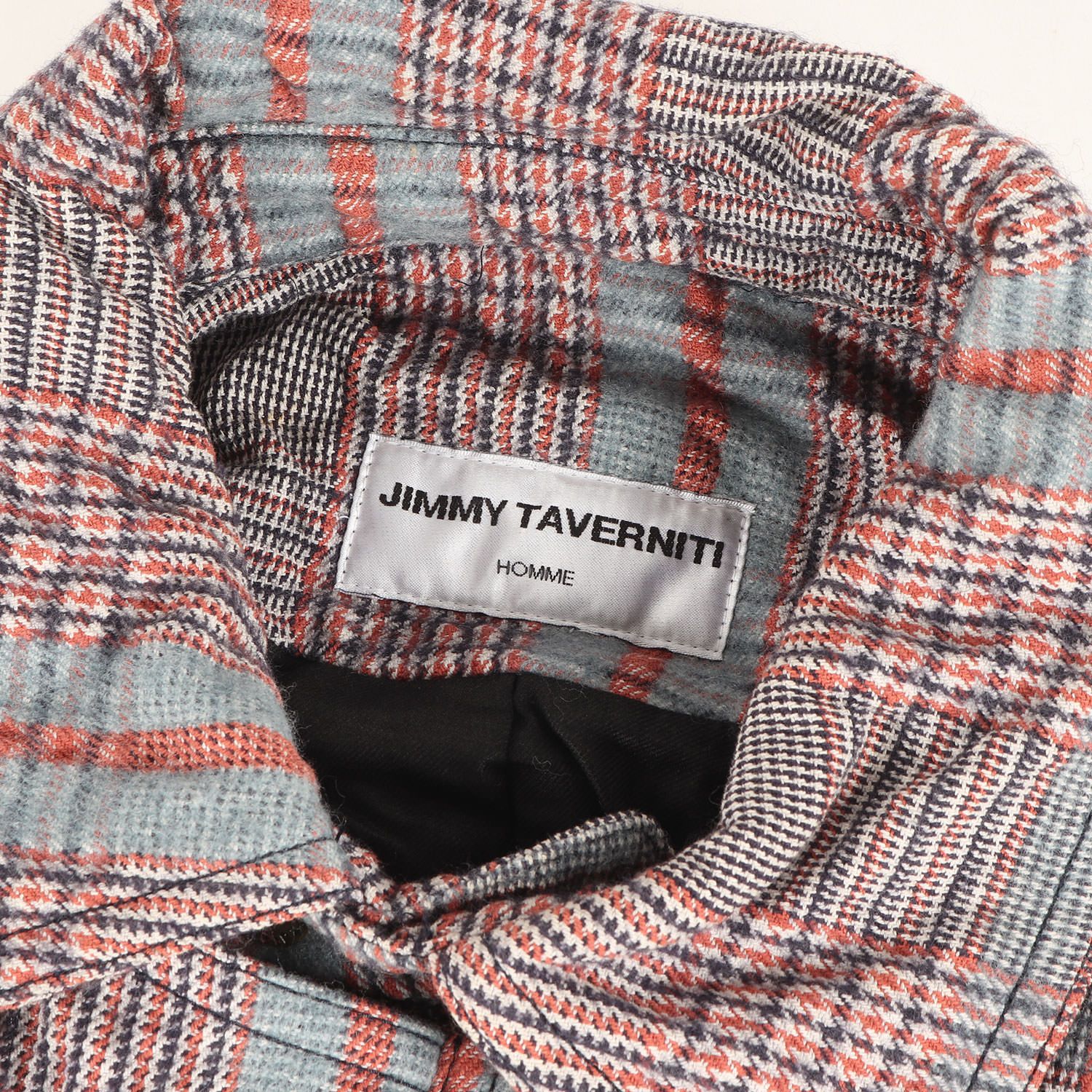 JIMMY TAVERNITI ジミー タヴァニティ ジャケット ライトブルー オレンジ サイズ:50 | コットン/ウール チェック 裏地キルティング ジップ ジャケット | イタリア製 | アウター ブルゾン 上着【メンズ】【中古】【美品】【K4627】 美品】JIMMY TAVERNITI ジミー タヴァニティ ジャケット ライトブルー