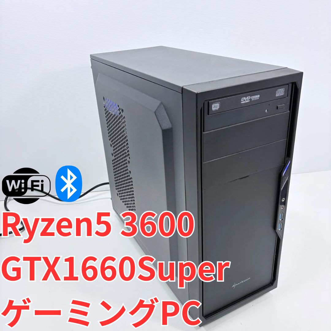 gtx1660super ryzen5 3600 ゲーミングpc 自作ゲーミングPC Ryzen5 3600 GTX1660super 16GB SSD240GB ♯2715