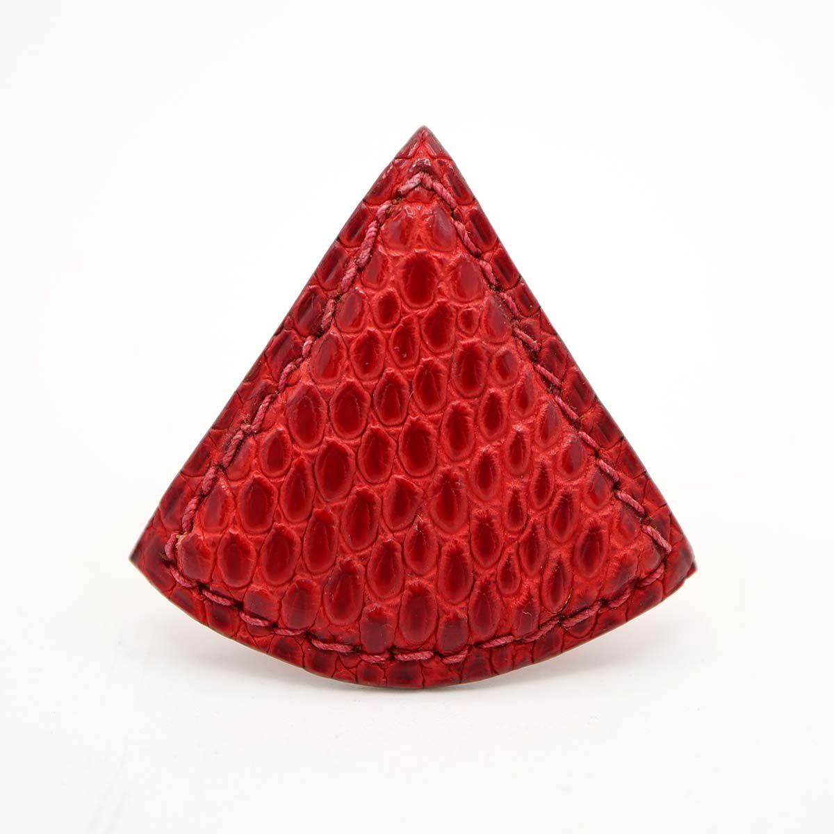 HERMES エルメス スカーフリング リザード トライアングル 赤 ゴールド金具 服飾小物 25 k 986-5