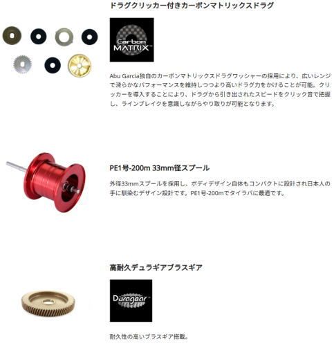 アブ ガルシア レッドマックス 船 左ハンドル / 両軸リール abugarcia