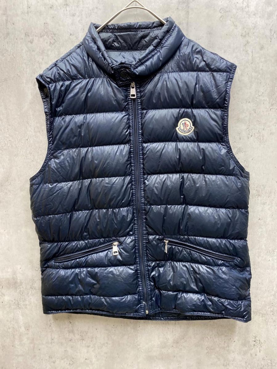 MONCLER モンクレール GUI GILET ライトダウンベスト size1 濃紺 メンズ