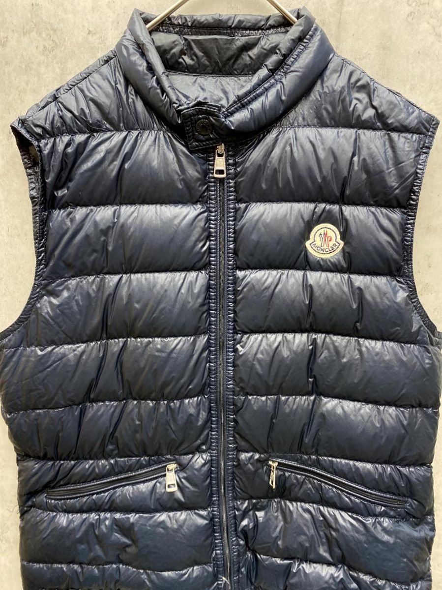 MONCLER モンクレール GUI GILET ライトダウンベスト size1 濃紺 メンズ