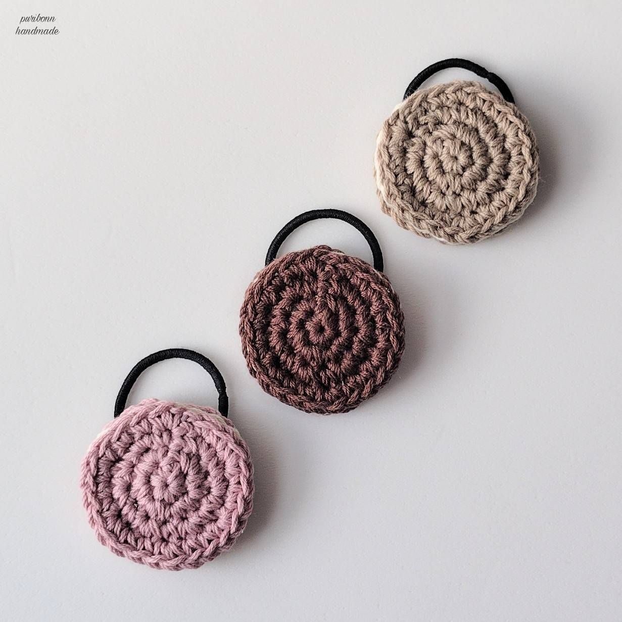 ハンドメイド】さくっと美味しい手編みのクッキーのヘアゴム｜ベビー