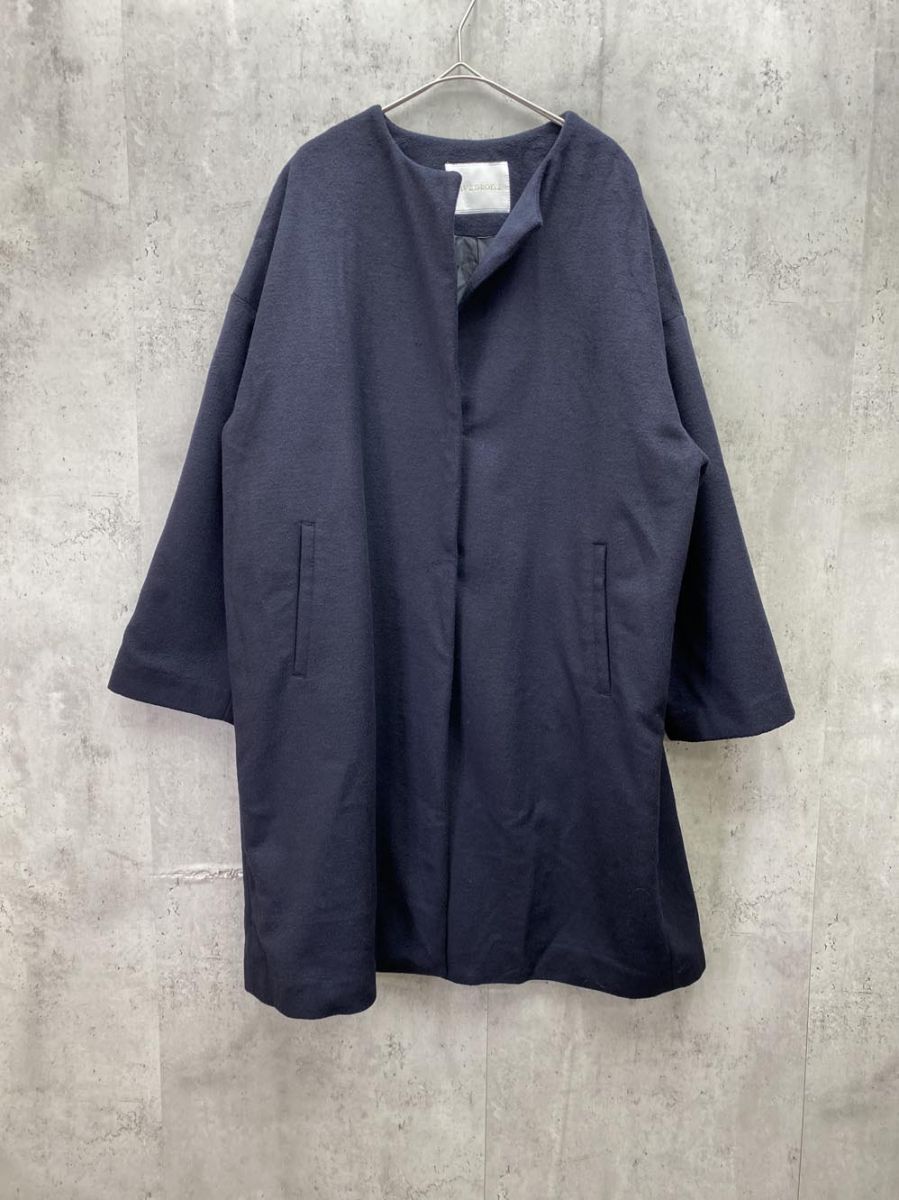 RIVE DROITE リヴドロワ ノー コート オーバーサイズシルエット 起毛 ウール混 sizeF 濃紺 レディース