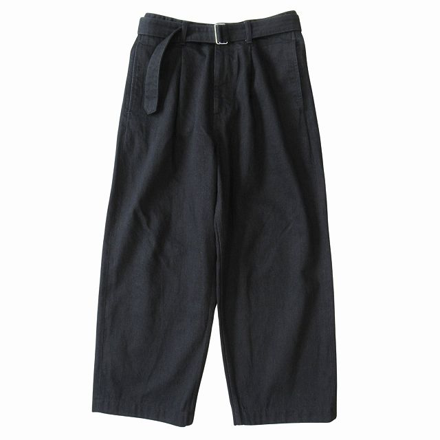 【美品】Graphpaper　セルビッジ デニム ベルテッド パンツ 【３】 Graphpaper】2025年春夏シーズン注目のセルビッジデニムベルテッド