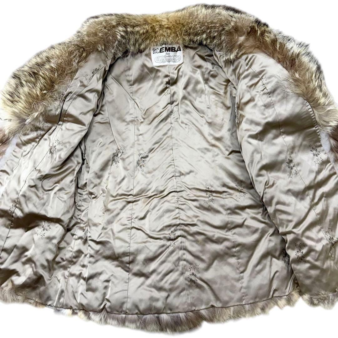 emba エンバ リアルファーコート 毛皮コヨーテジャケット FURアウター13 emba エンバ リアルファーコート 毛皮ジャケット アウター アニマル