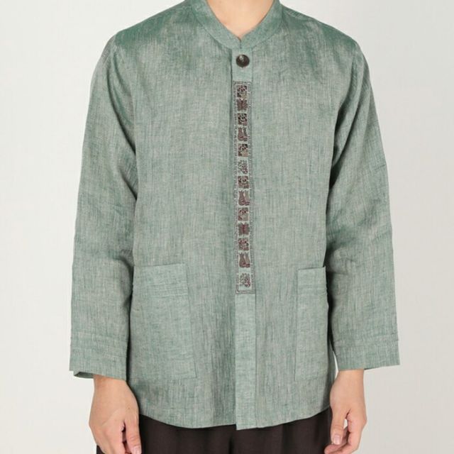  センファルチョゴリ ユニフォーム 男性用 長袖シャツグリーン senfalcho-sm 51-2-s 麻シャツ メンズ 七分 その他 浴衣