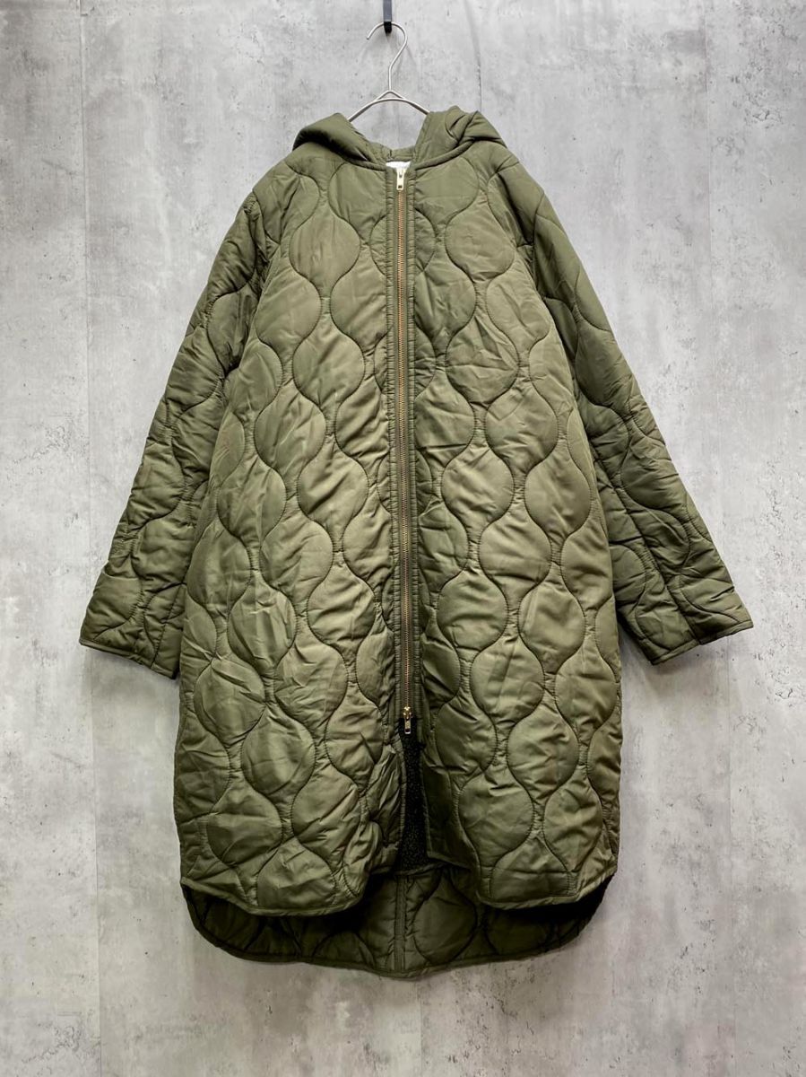 EmmaTaylor エマテイラー 3way キルティング コート ボアライナー size36 カーキ レディース
