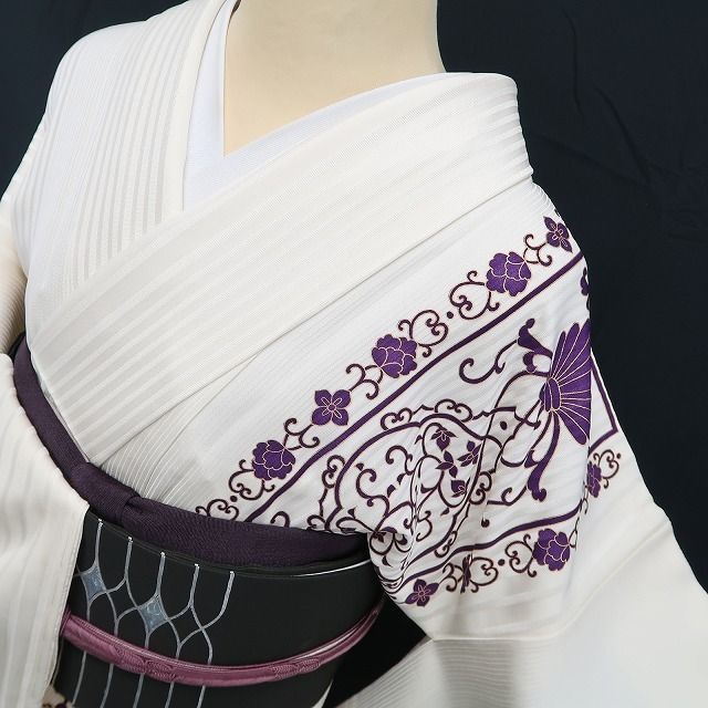  ❁tomihisa❁ BANKAN 唐草 着物 創作着物でお洒落自慢 モダン和装に個性の演出 正絹 仕付け糸付 付下げ 5395 訪問着 付け下げ 着物